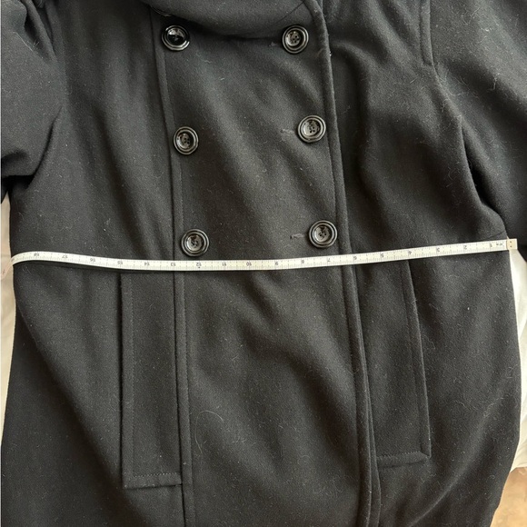GAP Women's Black Double-Breasted Wool Coat - Picture 7 of 9